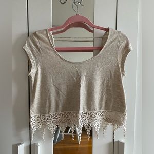 Forever21 Crop Top with Lace Detailing